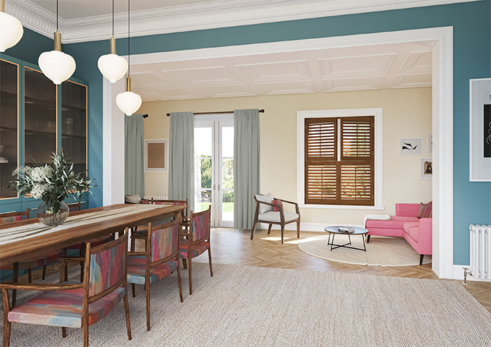 Kensington, Antique Cherry - Tier on Tier Twist&Fit Plantation Shutter - Image 8